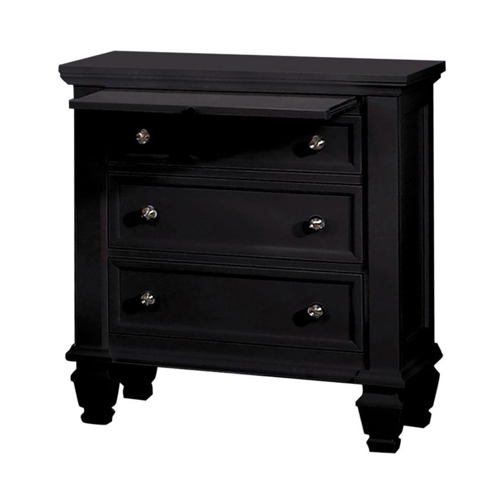 Sandy Beach Vertical Dresser Mirror Black - Ella Furniture