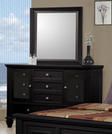 Sandy Beach 5-Drawer Chest Black - Ella Furniture