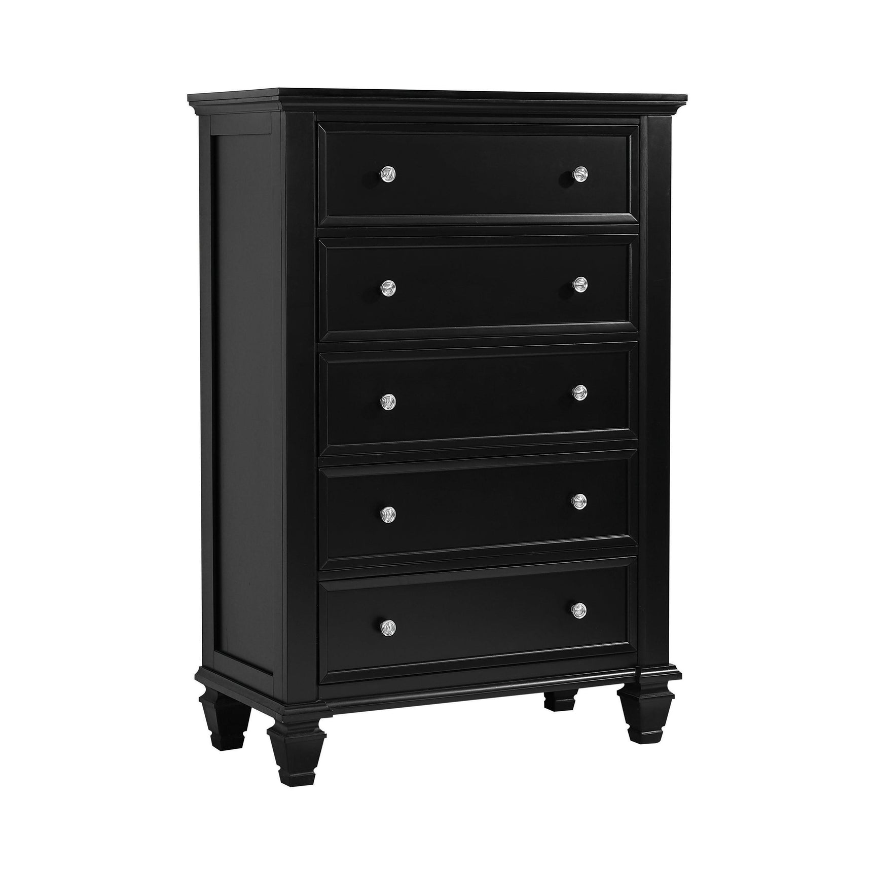 Sandy Beach Vertical Dresser Mirror Black - Ella Furniture
