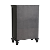 Sandy Beach 5-Drawer Chest Black - Ella Furniture