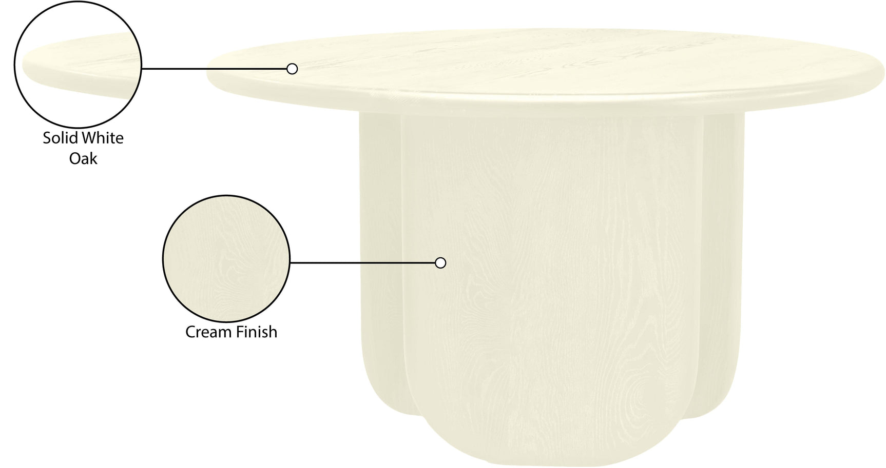 Benito Cream Dining Table - Ella Furniture