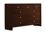 Serenity Queen Panel Bed Rich Merlot - Ella Furniture