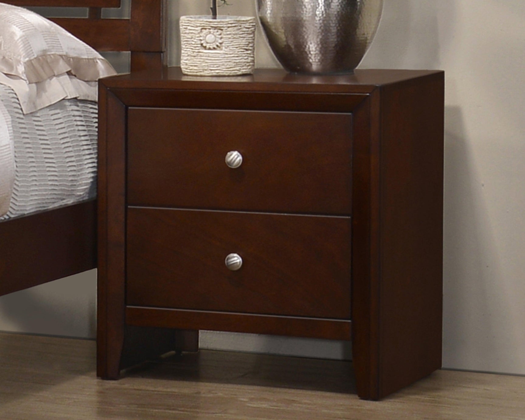 Serenity Rectangular 5-Drawer Chest Rich Merlot - Ella Furniture