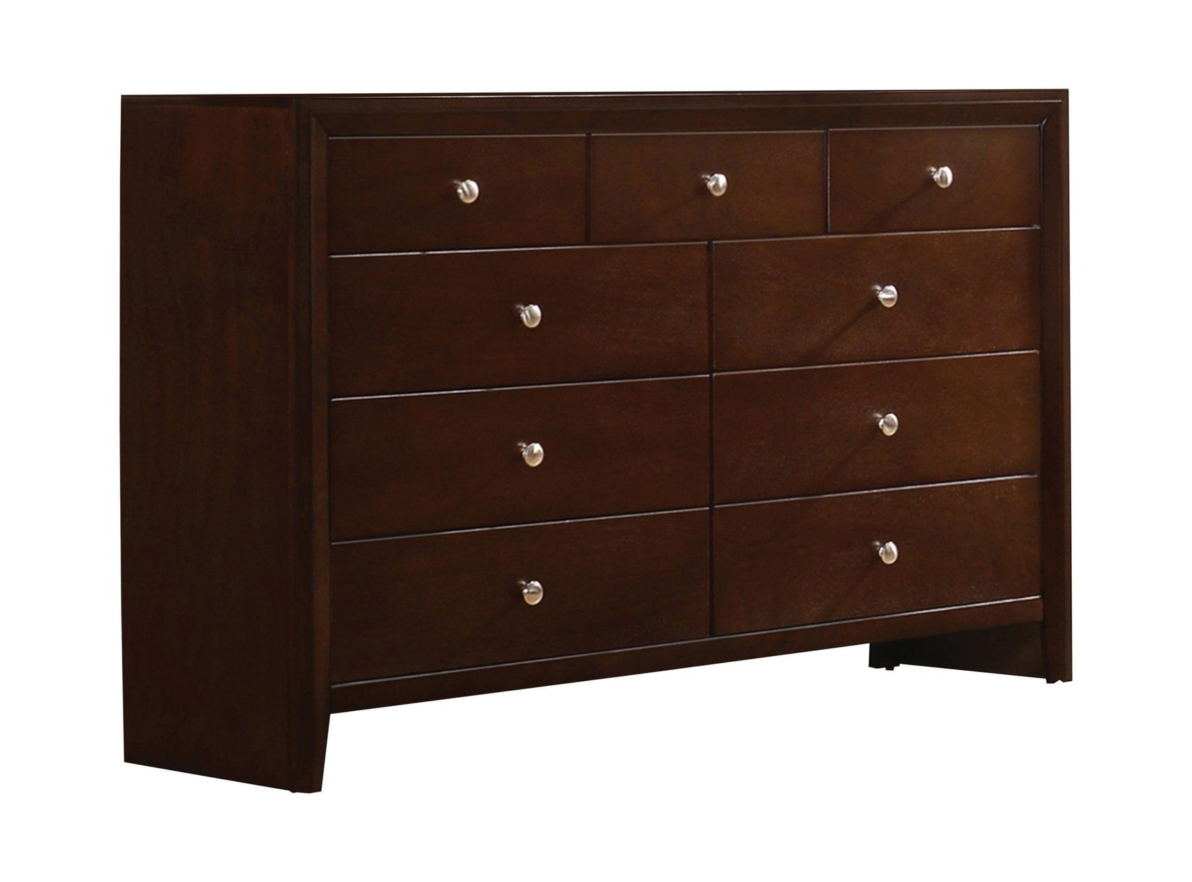 Serenity Rectangular 5-Drawer Chest Rich Merlot - Ella Furniture