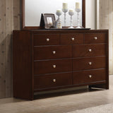 Serenity Rectangular 5-Drawer Chest Rich Merlot - Ella Furniture