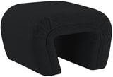 Odelia Black Boucle Fabric Bench - Ella Furniture