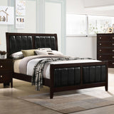 Carlton Full Upholstered Panel Bed Cappuccino And Black - Ella Furniture