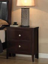 Carlton 2-Drawer Rectangular Nightstand Cappuccino - Ella Furniture