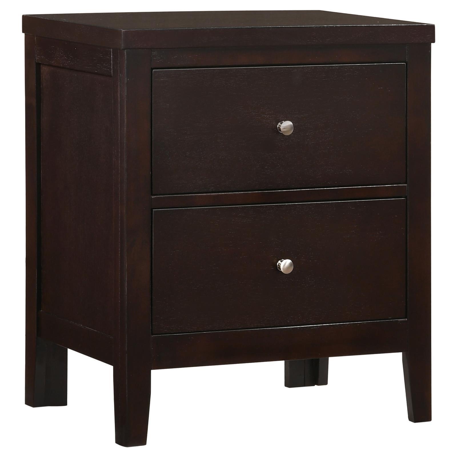 Carlton 2-Drawer Rectangular Nightstand Cappuccino - Ella Furniture