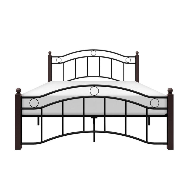 Averny Black Metal Modern Sleek Metal Frame Full Platform Bed - Ella Furniture
