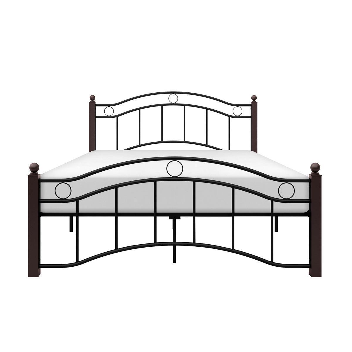 Averny Black Metal Modern Sleek Metal Frame Full Platform Bed - Ella Furniture