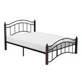 Averny Black Metal Modern Sleek Metal Frame Full Platform Bed - Ella Furniture