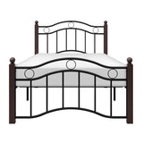 Averny Black Modern Contemporary Traditional Metal Twin Platform Bed - Ella Furniture