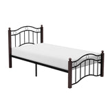 Averny Black Modern Contemporary Traditional Metal Twin Platform Bed - Ella Furniture