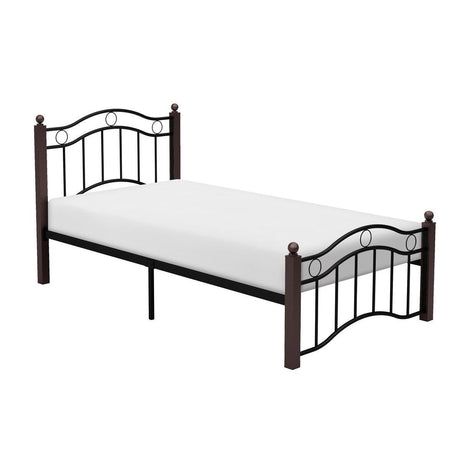 Averny Black Modern Contemporary Traditional Metal Twin Platform Bed - Ella Furniture