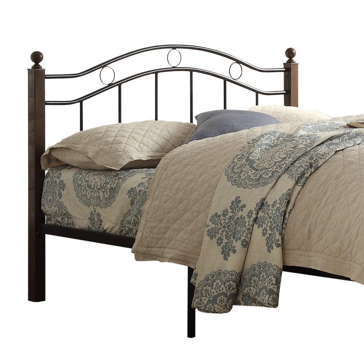 Averny Black Metal Modern Sleek Metal Frame Full Platform Bed - Ella Furniture
