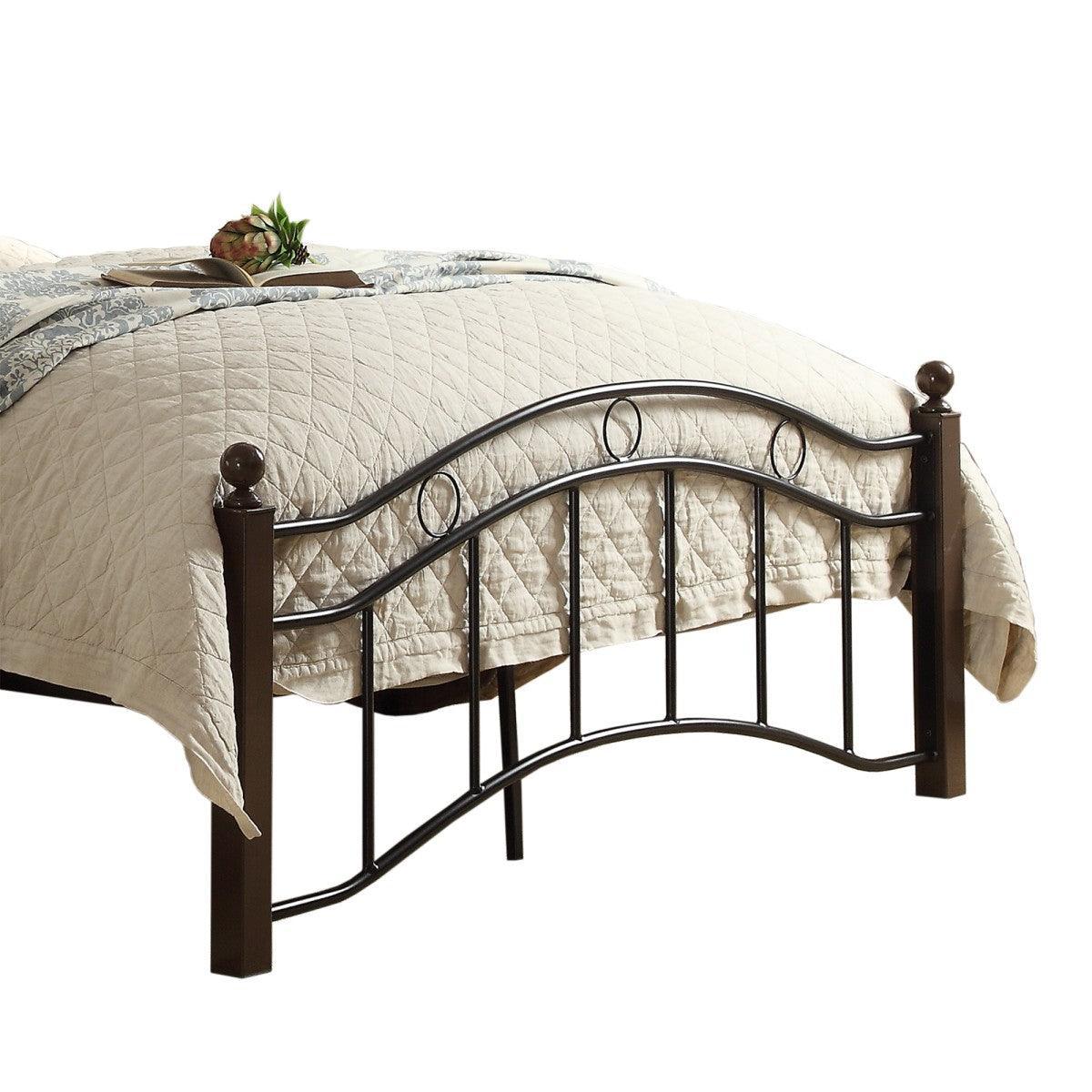 Averny Black Metal Modern Sleek Metal Frame Full Platform Bed - Ella Furniture