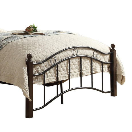 Averny Black Metal Modern Sleek Metal Frame Full Platform Bed - Ella Furniture