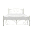 Pallina White Metal Modern Classic Metal Frame Full Platform Bed - Ella Furniture