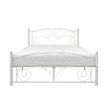 Pallina White Metal Modern Classic Metal Frame Full Platform Bed - Ella Furniture