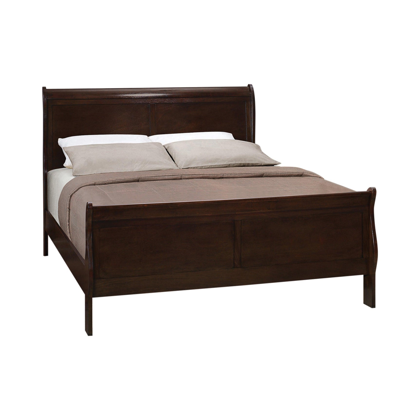 Louis Philippe 2-Drawer Nightstand Cappuccino - Ella Furniture