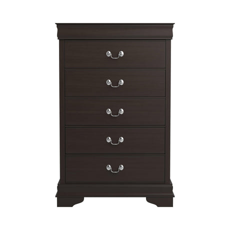 Louis Philippe Twin Panel Sleigh Bed Cappuccino - Ella Furniture