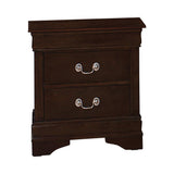 Louis Philippe 2-Drawer Nightstand Cappuccino - Ella Furniture