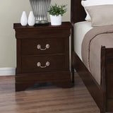 Louis Philippe Twin Panel Sleigh Bed Cappuccino - Ella Furniture
