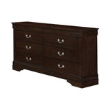 Louis Philippe 6-Drawer Dresser Cappuccino - Ella Furniture