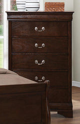 Louis Philippe 2-Drawer Nightstand Cappuccino - Ella Furniture