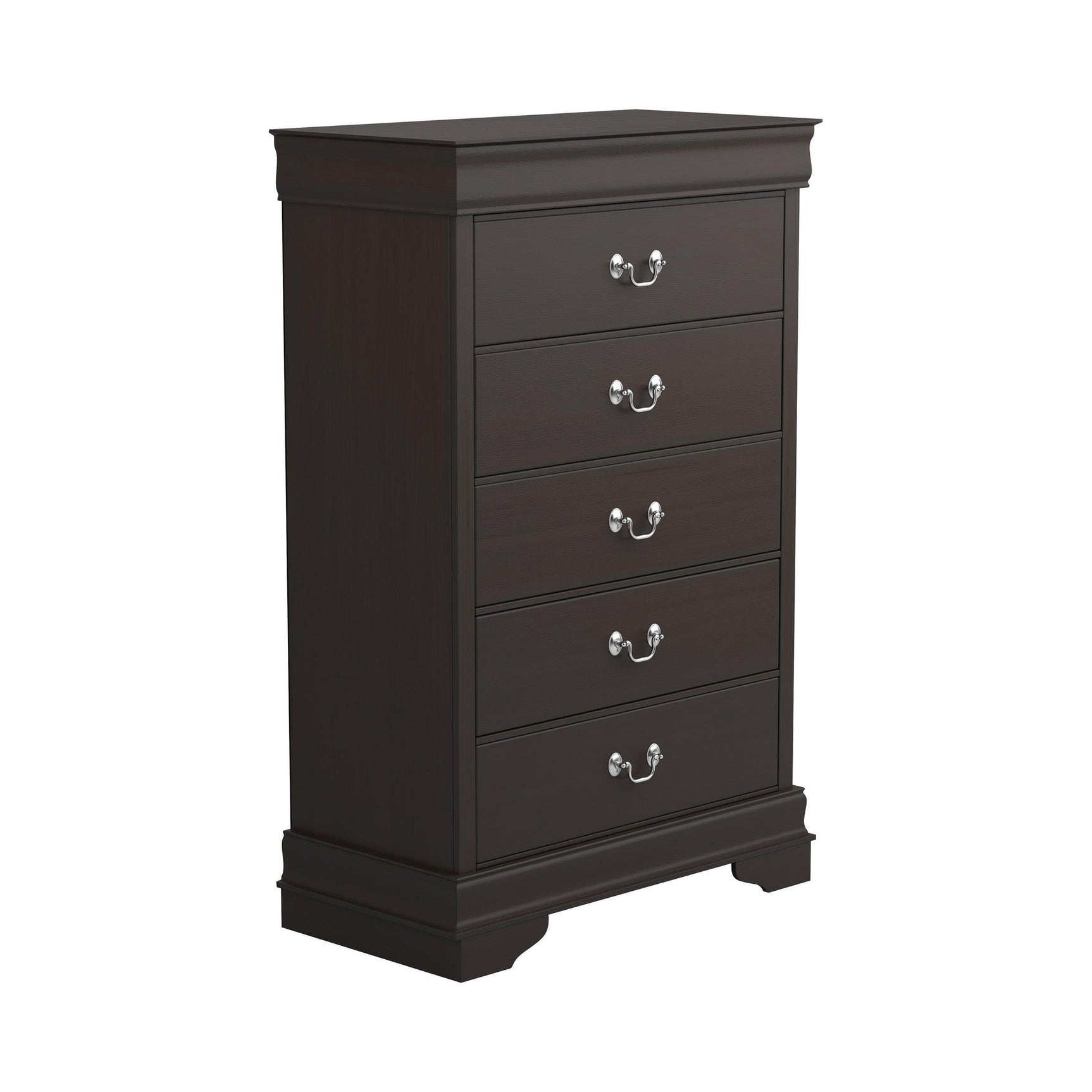Louis Philippe 2-Drawer Nightstand Cappuccino - Ella Furniture