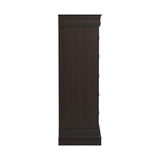 Louis Philippe 5-Drawer Chest With Silver Bails Cappuccino - Ella Furniture