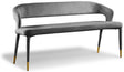 Destiny Grey Velvet Bench - Ella Furniture