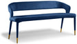 Destiny Blue Velvet Bench - Ella Furniture