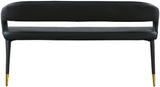 Destiny Black Faux Leather Bench - Ella Furniture