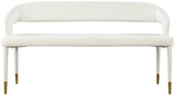 Destiny White Faux Leather Bench - Ella Furniture