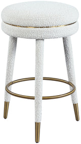 Coral Cream Boucle Fabric Counter Stool - Ella Furniture
