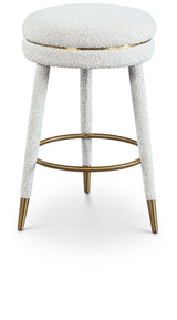 Coral Cream Boucle Fabric Counter Stool - Ella Furniture