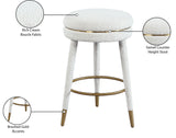 Coral Cream Boucle Fabric Counter Stool - Ella Furniture
