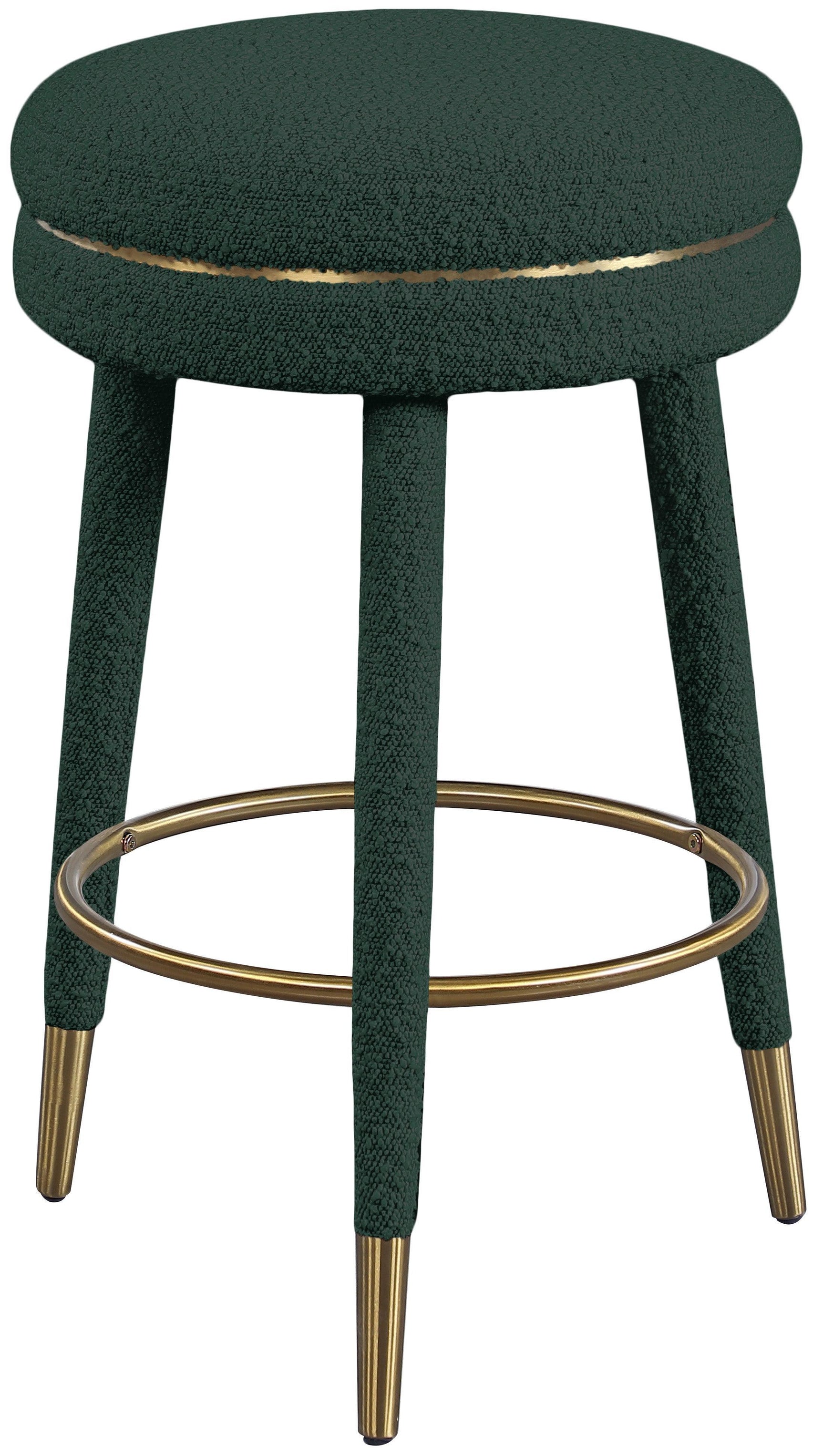 Coral Green Boucle Fabric Counter Stool - Ella Furniture