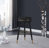Coral Black Boucle Fabric Bar Stool - Ella Furniture
