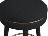 Coral Black Boucle Fabric Bar Stool - Ella Furniture