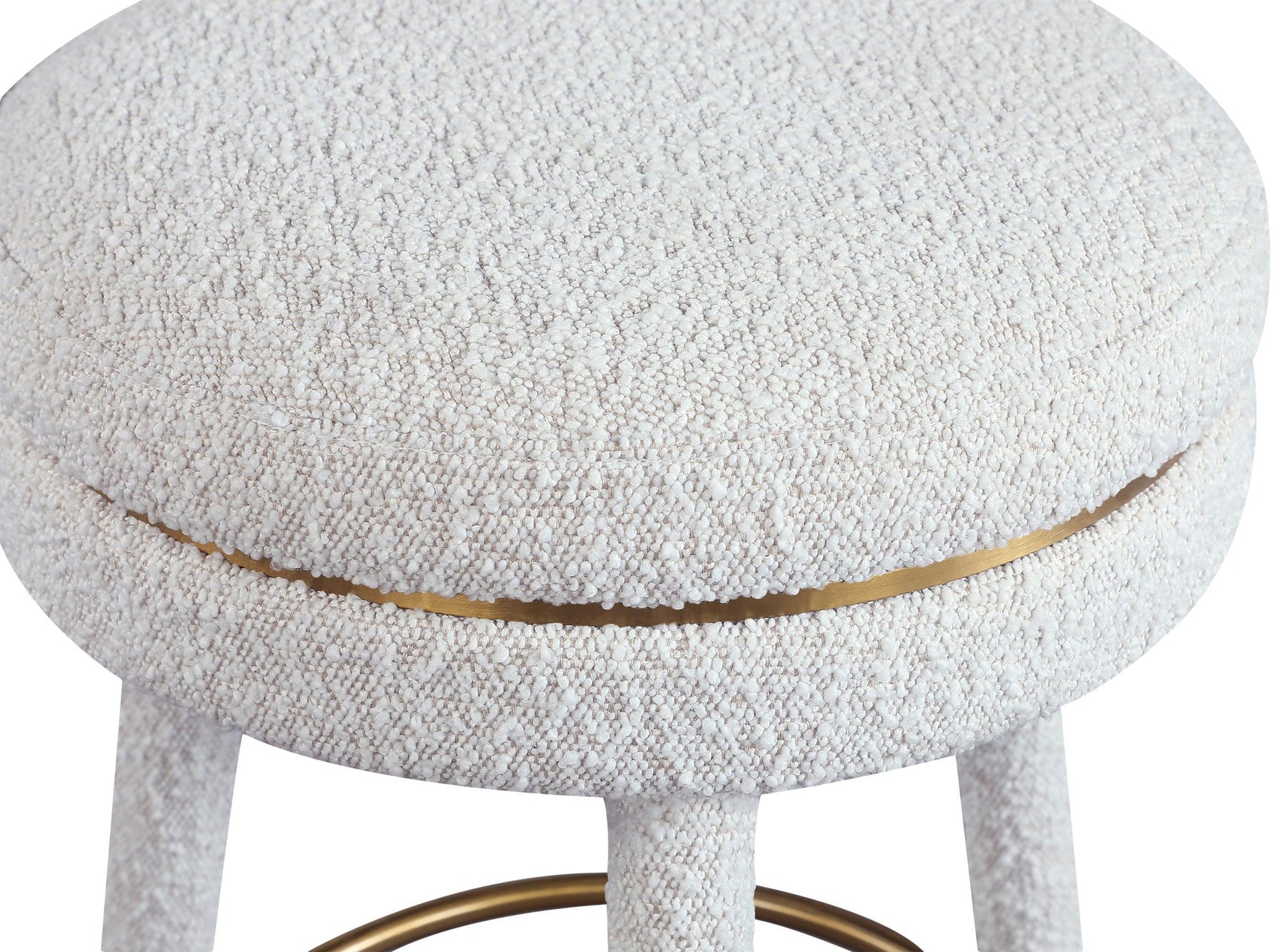 Coral Cream Boucle Fabric Bar Stool - Ella Furniture