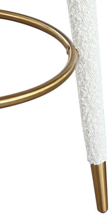 Coral Cream Boucle Fabric Bar Stool - Ella Furniture