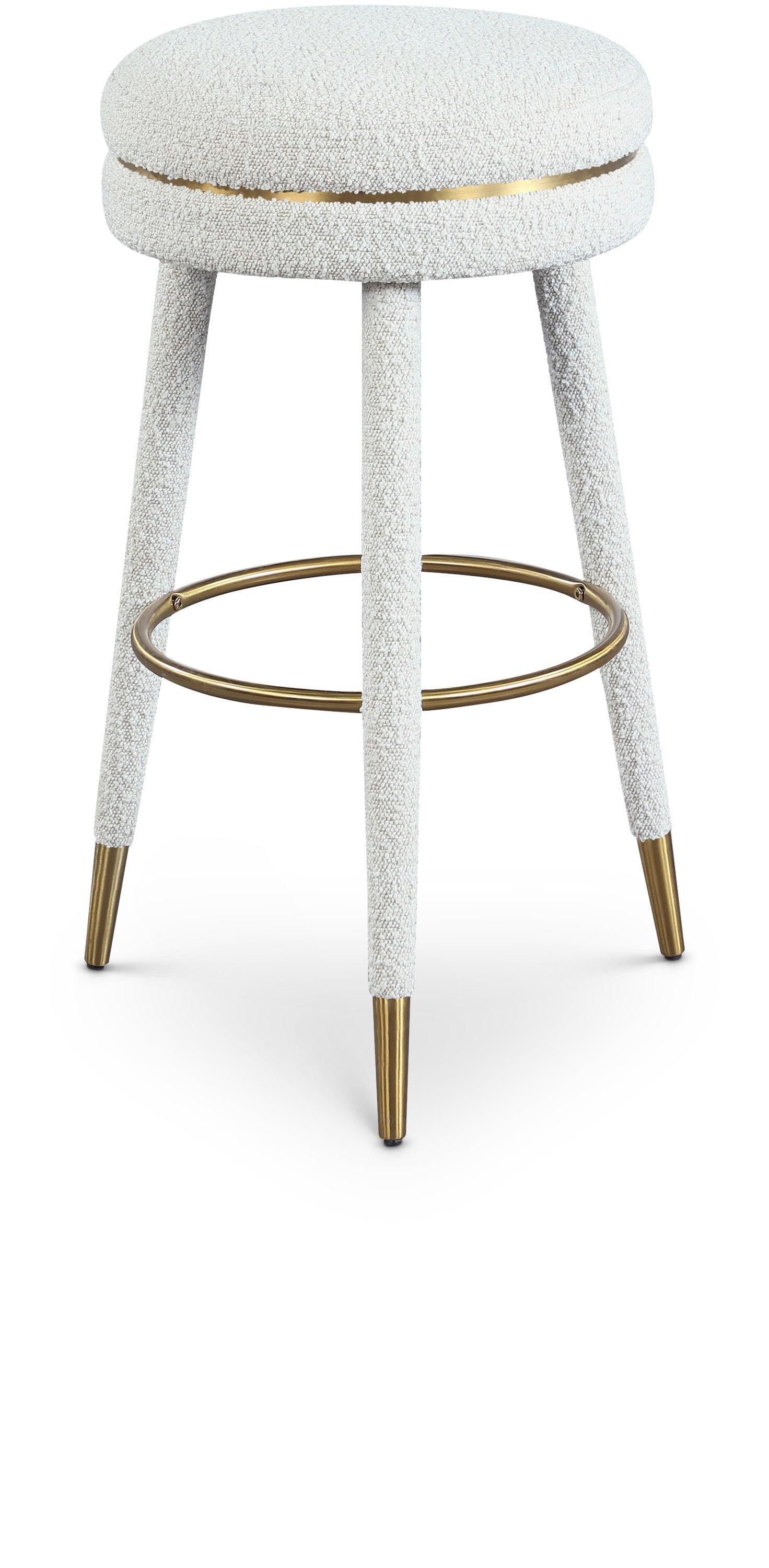 Coral Cream Boucle Fabric Bar Stool - Ella Furniture