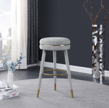 Coral Grey Boucle Fabric Bar Stool - Ella Furniture