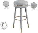 Coral Grey Boucle Fabric Bar Stool - Ella Furniture