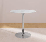 Tulip Silver 36" Counter Height Table - Ella Furniture