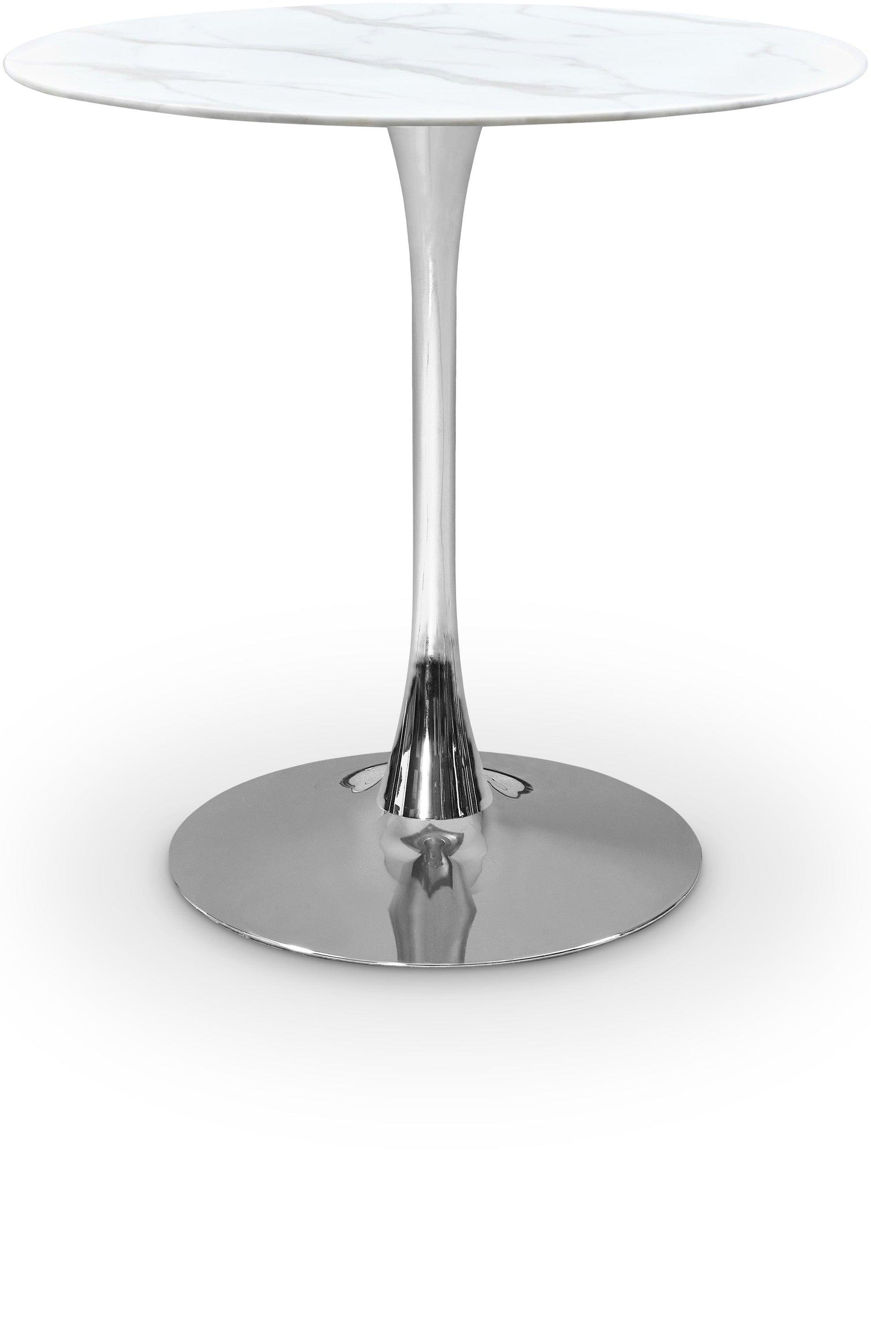Tulip Silver 36" Counter Height Table - Ella Furniture