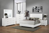 Felicity 5-Drawer Chest Glossy White - Ella Furniture